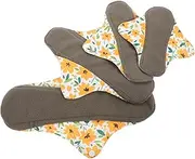 TOVINANNA Menstrual Pads for Women 4pcs Reusable Sanitary Napkin Care Pad Regular Size Safe Comfortable