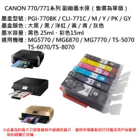 在飛比找蝦皮購物優惠-【台灣現貨】CANON 770/771系列 副場墨盒（單個售