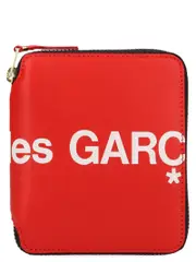 [Comme Des GarçOns Wallet] Comme Des GarçOns Wallet-Logo Print Wallet Portafogli Rosso-Donna OS