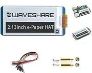 Waveshare 2.13 Inch e-Paper Display HAT E-Ink Screen V4 Version, LCD Module SPI Interface with Embedded Controller for Raspberry Pi 2B 3B Zero Zero W