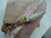 Origami Paper Handled Hand Forged Kiridashi Knife, Made to Order
