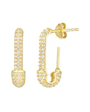 Sphera Milano 18K Over Silver CZ Earrings