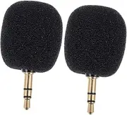 EPIGEIST Pcs Mini Microphone for Phone Recording Mic Windproof Wireless Microphone for Live Broadcast Black Easy to Use