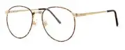 Fashion Optical Designer Reading Glasses E788 in Gold & Amber Brown 51 mm +1.25