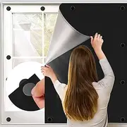 BKSAI Blackout Window Cover No Drill Cuttable 31x39 inch 100% Black Out Windows Film Room Darkening Shades Traceless Removeable