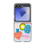 Galaxy Z Flip6 Clear Case WOMAN STICKERS