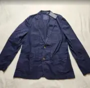 New men's M Vineyard Vines unlined cotton linen navy blazer jacket