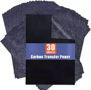 PSLER Carbon Paper for Tracing Graphite Transfer-Paper - 30 Pcs Black Graphite P