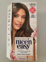 CLAIROL NICE 'N EASY PERMANENT HAIR COLOR/BROWN BLACK(3)/1 KIT/NEW IN BOX