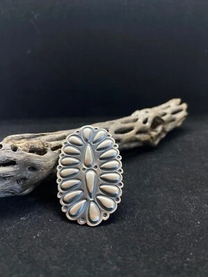 Native American Navajo plain sterling silver ring size 8