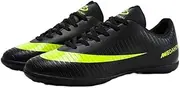 [tieedhfu] 1 Pair Soccer Shoe Football Sneakers Breathable Black Men Trainers Protective Fine Workmanship Sporting Supplies