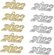 TEHAUX 10pcs Graduation Charm Pendants for Jewelry Making Unique Necklace Accessories for Bracelets Keychains and Earrings for Graduates
