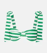 [Same] Same Lady striped bikini top AU 8 green