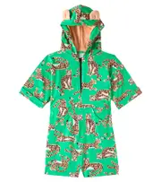 [Fabula] Fábula Macaquinho malha onca cotton playsuit Y 4 green