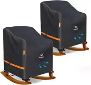 Patio Rocking Chair Cover 2 Pack Waterproof Outdoor Furniture Rocker High Back H