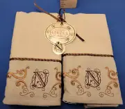 Monogram Cucina Tea Towels "N" Set of 2 Cotton 24x18 inches 300