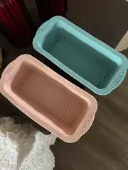 Silicone Bread Loaf Pan 2 PCS Rectangular Non-Stick Baking Mold Pans for Oven