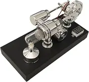 Dickly Stirling Engine Model, Electricity Generator Model, Educational DIY Hot Air Stirling Engine Motor for Kids Science Project, 8cmx17cmx9.5cm