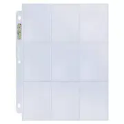Ultra PRO 100 Ct 9 Pocket Silver Series Protector Sleeves Holder Organizer