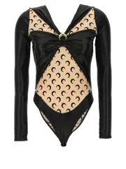 [Marine Serre] Marine Serre-All Over Moon Top Nero-Donna XS