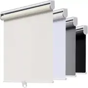 AOSKY Cordless Roller Shades Blackout Blinds for Windows 40"W x 72"H, Ivory