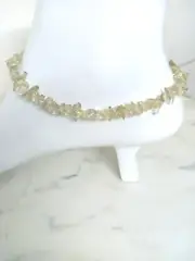 Handmade Lemon Quartz Chip Anklet | Quartz Anklet for Women | BoHo Anklet