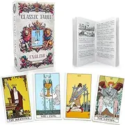 Pelucton 78-Card Classic Tarot Deck for Beginners with Guidebook in English. Traditional Fortune-Telling Cards, Unique Divination Cards Gifts