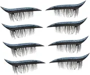 AUTSUPPL False Eyelash Stickers Stage Eyelash Decals Easy to Apply 4 Sets 32 Patches Women and Girls Beauty