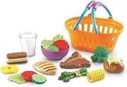 Learning Resources New Sprouts Dinner Foods Basket, Pretend Play Food, 18 Pieces, Ages 18 mos+