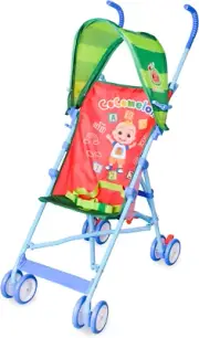Cocomelon Umbrella Stroller with Canopy, Lightweight and Compact for Travel, 3D