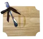 Mudpie Initial Cheese Serving Board “D” Wood Initial Monogram Spreader 260204
