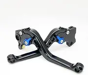 Short Clutch Brake Levers for Ducati Scrambler 400 800 803 Classic Icon Urban Enduro Motorcycle Cafe Racer Adjustalbe Handles (Black `Blue)