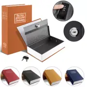 Diversion Book Safe with Combo or Key Lock Portable Metal Lock Box Hidden Safe