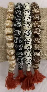 Mala-2 Yak Bone Printed Mala Bracelets