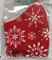 Red Snow burst Adult Face Mask