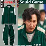 韓國電視魷魚游戲夾克男式夾克 LEE JUNG JAE 角色扮演服裝 GI-HUN 456 運動服加大碼女式秋季夾克