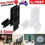 4 Sizes Clear Plate Display Stand Folding Picture Frame Holder Decorative Easel