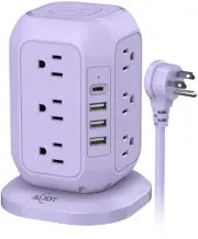 USB C Power Strip Tower, Surge Protector with 12 AC Outlet and 4 USB Ports, 1...
