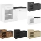 Shoe Bench Chipboard Wardrobe Storage Shoe Rack Seating Multi Colours vidaXL
