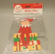 The Elf On the Shelf Large 7.5" Window Clings Christmas Holiday Reusable Santa