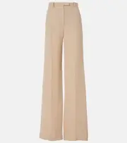 [Loro Piana] Loro Piana Emmit linen crêpe flared pants AU 6 beige