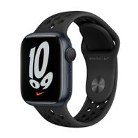 Apple Watch S7 Nike GPS 41MM 午夜色鋁金屬錶殼配Nike黑運動錶帶