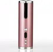 YJYJ Portable Cordless Auto Hair Curler Automatic Curling Iron with LCD Display Adjustable Temperature & Timer Rechargeable Rotating Ceramic Barrel Curling for Hair Styling,Pink
