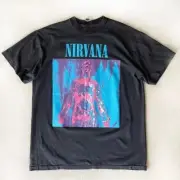 Nirvana sliver Black 90s T shirt Size S-5XL