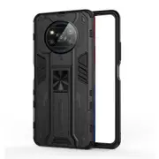 2PCS Shockproof Armor Full Lens Protect Case for Xiaomi POCO X3 NFC Pocophone POCO X3 NFC Magnetic Stand Coque Capa Funda - Black POCO X3 NFC