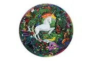 eeBoo's Piece and Love Unicorn Garden 500 Piece Round Circle Jigsaw Puzzle