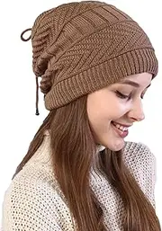 [Sctorikykt] Heated Hat, 2 in 1 Thermal Heated Scarves, Rechargeable Electric ? Warm Knitted Hat Scarf with 2 Uses for Skiing, Cycling