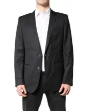 Dolce & Gabbana Tailored Fit Suit Jacket Men Black Suits & Blazers