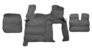 Grey Floor Mats Eco Leather Covers - for MAN TGX 2010-2018 RightHandDrive