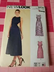 New Look Pattern N6731 Midriff Dress Back Cut Outs Sizes 6 8 10 12 14 16 18 FF